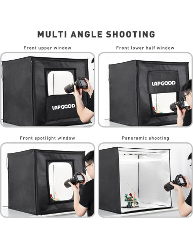 Estudio Fotográfico Portátil YouTin 40x40cm con 64 LED y 5 Fondos