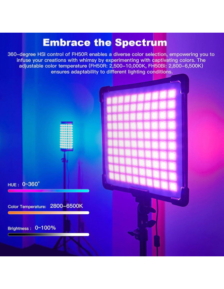 Panel de Luz LED Godox FH50R Flexible 2500-10000K CRI97+ Panel de Luz LED Godox FH50R Flexible 2500-10000K CRI97+