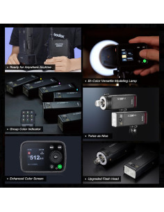 Flash Strobe GODOX AD200Pro II 200Ws 2.4G Portátil 2