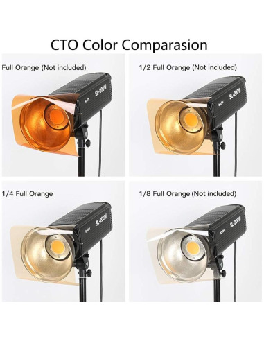 Filtro de Gel de Corrección de Color Naranja 40x50 cm 4 Piezas 1/4 CTO