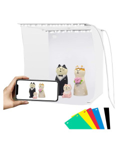 Mini Estudio Fotográfico PULUZ con 2 Paneles LED y 6 Fondos