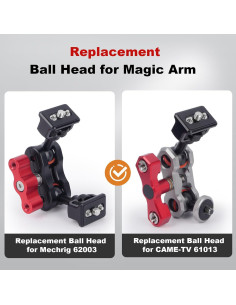 Adaptador de Cabeza Esférica 20mm Mechrig con Tornillo 1/4" 2