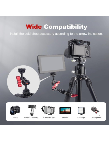 Adaptador de Cabeza Esférica 20mm Mechrig con Tornillo 1/4"