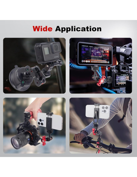 Adaptador de Cabeza Esférica 20mm Mechrig con Tornillo 1/4"