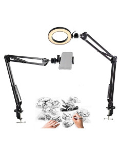 Anillo de Luz LED 20 cm Acetaken con Soporte Universal para Teléfono