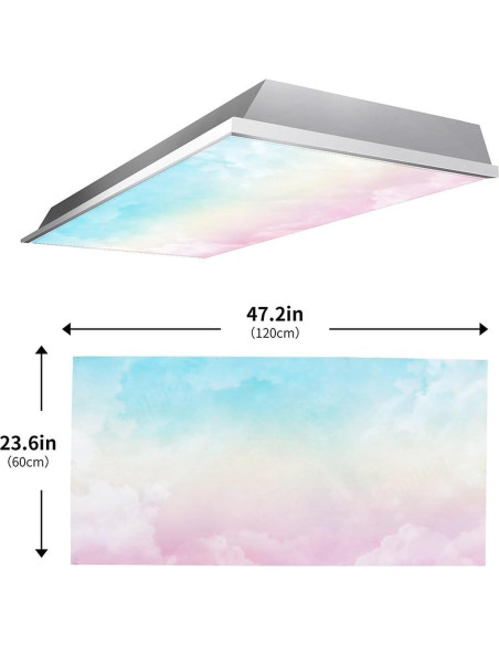 Cubiertas de Luz Fluorescente Dujupu 2 Piezas 1.22x0.61m