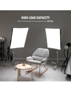 Soporte de Luz NEEWER ST98SS con Ruedas, Altura 0.98m, 10kg 2