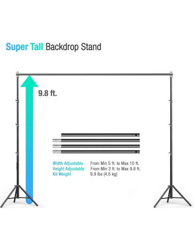 Kit de Iluminación Profesional LimoStudio AGG408 con Fondo Verde