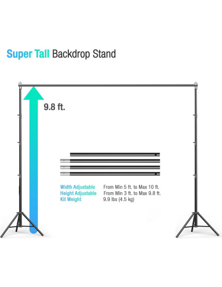 Kit de Iluminación Profesional LimoStudio AGG408 con Fondo Verde