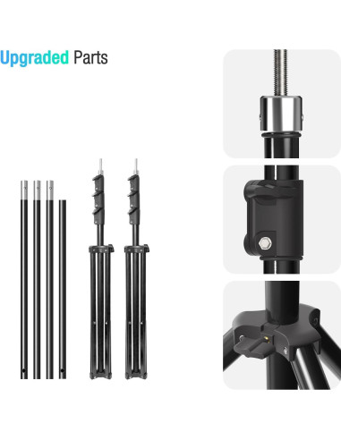 Kit de Iluminación Profesional LimoStudio AGG408 con Fondo Verde