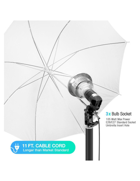 Kit de Iluminación Profesional LimoStudio AGG408 con Fondo Verde