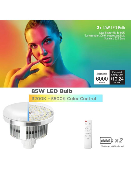 Kit de Iluminación Profesional LimoStudio AGG408 con Fondo Verde