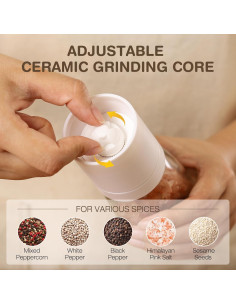 Molinillo de Sal y Pimienta VUCCHINI - 14 cm - Bambú y Cerámica 2