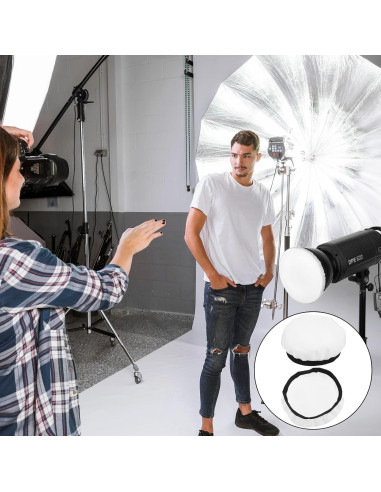 4 Fundas Difusoras de Luz Blanca 18cm para Reflectores Estudio