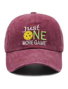 Gorra de Pickleball Ajustable Bordada 100% Algodón Roja