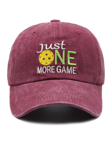 Gorra de Pickleball Ajustable Bordada 100% Algodón Roja