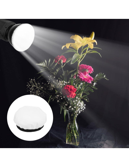 4 Fundas Difusoras de Luz Blanca 18cm para Reflectores Estudio