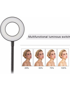 Anillo de Luz LED Selfie Sokani con Soporte para Móvil 2