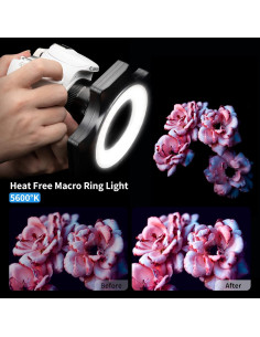 JJC Luz de Anillo Macro para Lentes Canon/Nikon/Sony 15cm 2