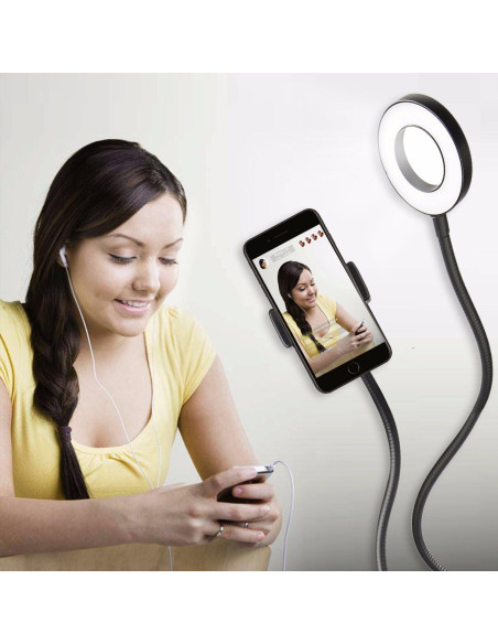 Anillo de Luz LED Selfie Sokani con Soporte para Móvil