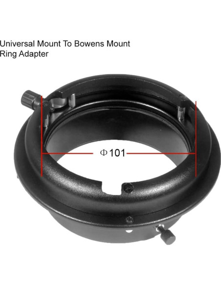 Adaptador de Montaje Bowens HAPPYTOPSTAR para Flash Estroboscópico