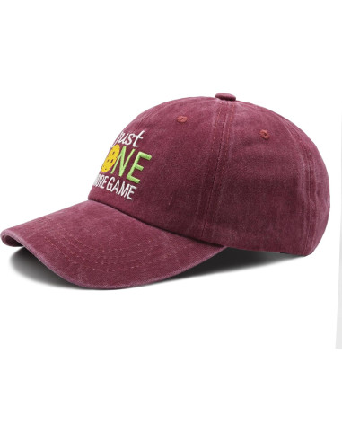 Gorra de Pickleball Ajustable Bordada 100% Algodón Roja