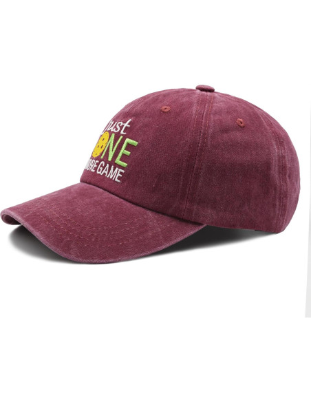 Gorra de Pickleball Ajustable Bordada 100% Algodón Roja