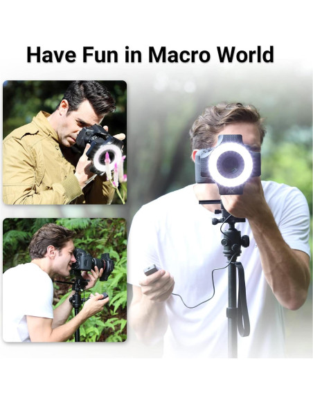 JJC Luz de Anillo Macro para Lentes Canon/Nikon/Sony 15cm