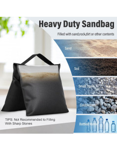 Juego de 4 Bolsas de Arena Vacías Evekea para Fotografía 2