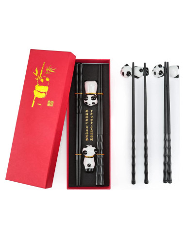 Juego de Palillos Antideslizantes Young Dance con Soporte Panda