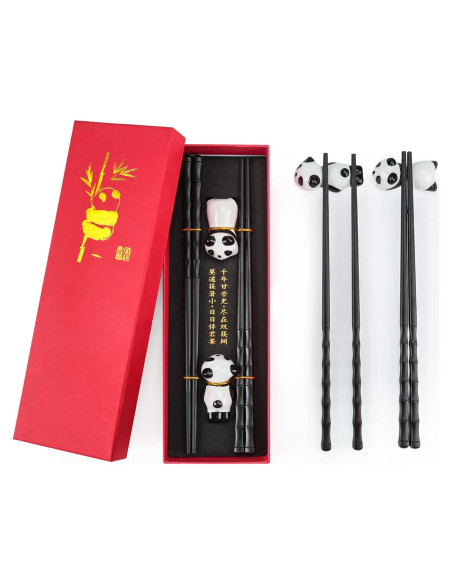 Juego de Palillos Antideslizantes Young Dance con Soporte Panda