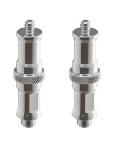 Adaptador de Tornillo Macho Metal 1/4 a 3/8 Alluneitter - 2 Piezas