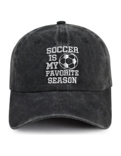 Gorra de Fútbol Ajustable de Algodón Bordada - El Fútbol es Mi Favorito