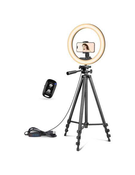 Luz de Anillo UBeesize 30 cm con Trípode Extensible 127 cm Luz de Anillo UBeesize 30 cm con Trípode Extensible 127 cm