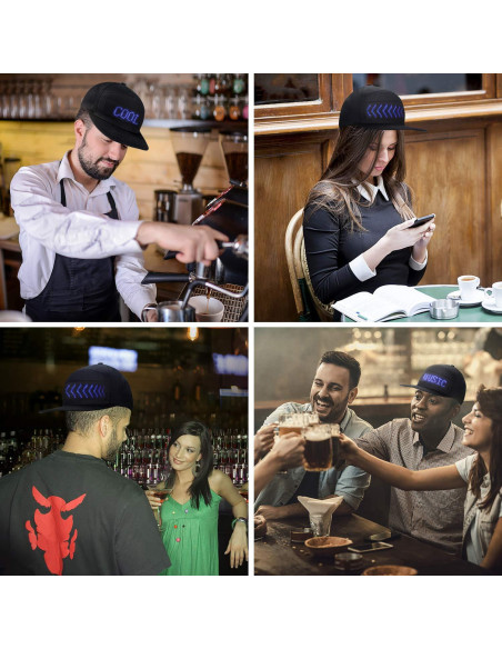 Gorra LED Alavisxf XX Ajustable con Pantalla Desmontable