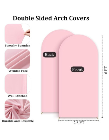 Cubierta de arco de spandex MLMC 1.83x0.79m Fucsia para eventos