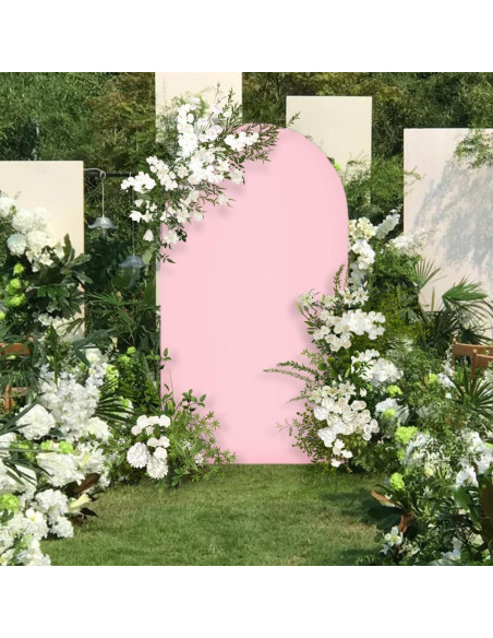 Cubierta de arco de spandex MLMC 1.83x0.79m Fucsia para eventos