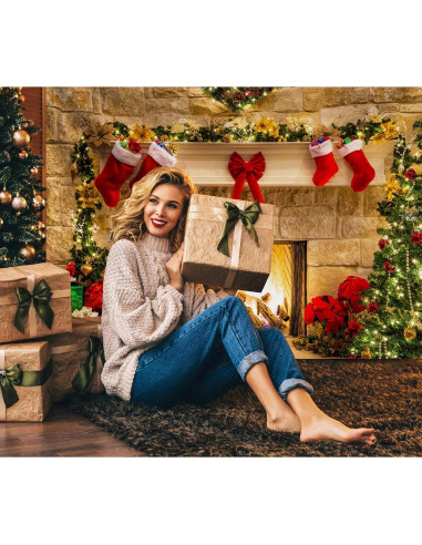 Backdrop Navideño Haboke 7x5 pies Poliester Decoración