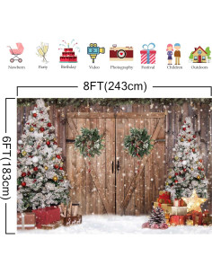 Fondo de Fotografía Navidad 8x6ft Poliester Felortte 2