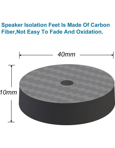 Pies de Aislamiento Monosaudio 40x10mm para Altavoces