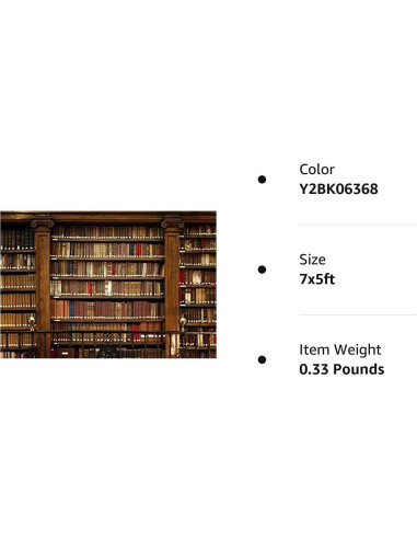 Fondo Fotográfico Vinilo Yeele 2.2x1.5m Estantería Libros