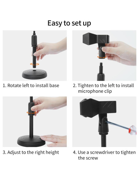 Soporte de Micrófono de Escritorio Ajustable MS06 - 35.6 cm