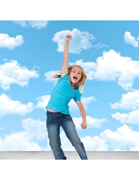 Telón de Fondo Fotográfico Yongqian 2.13x1.52m Cielo Azul Nubes