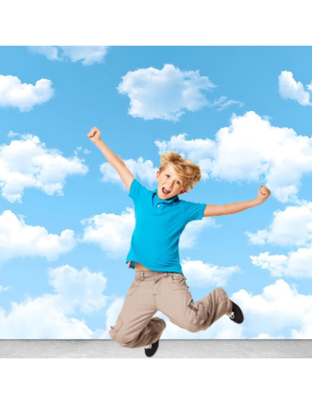 Telón de Fondo Fotográfico Yongqian 2.13x1.52m Cielo Azul Nubes