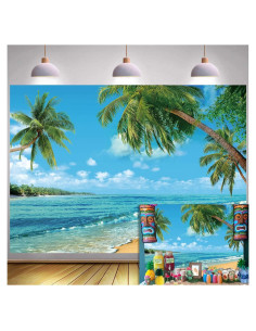 Fondo de Vinilo Tropical 210x150cm para Fotografía yy-beach008