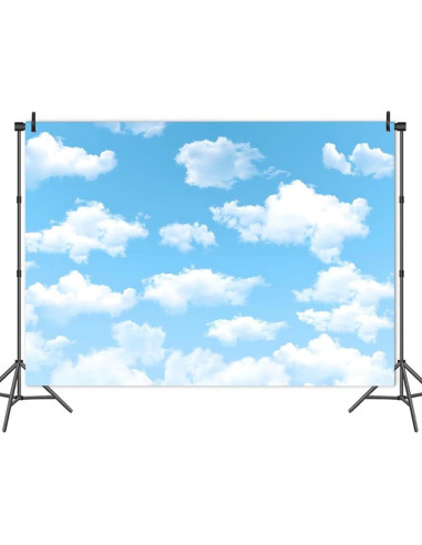 Telón de Fondo Fotográfico Yongqian 2.13x1.52m Cielo Azul Nubes