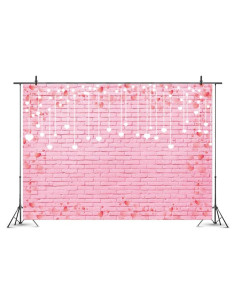 Fondo de Ladrillo Rosa Vinilo 210x150 cm para Fotografía