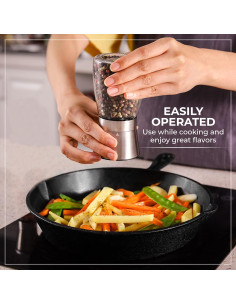 Molinillo de Pimienta y Sal Kitchen-GO Acero Inoxidable 14cm 2