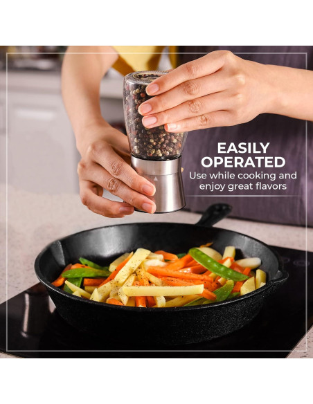 Molinillo de Pimienta y Sal Kitchen-GO Acero Inoxidable 14cm Molinillo de Pimienta y Sal Kitchen-GO Acero Inoxidable 14cm