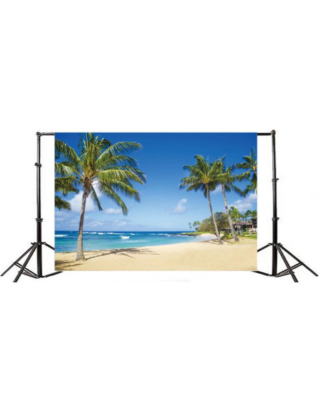 Fondo de Fotografía Vinilo Yeele 3x2.5m Playa Tropical